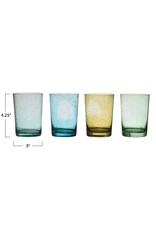 DF4130A Bubble Glass Drinking Glass, 4 Colors EACH
