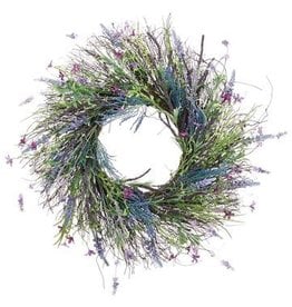 24"LAVENDER/FERN WREATH LV/PU