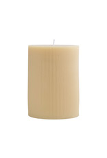 Unscented Pleated Pillar Candle XM9775