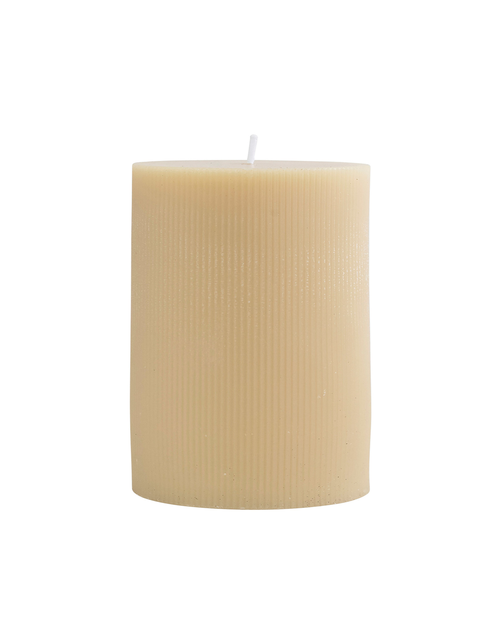 Unscented Pleated Pillar Candle XM9775