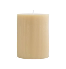 Unscented Pleated Pillar Candle XM9775