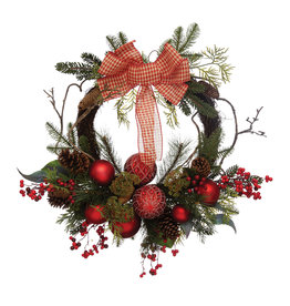XS1257 Faux Pine and Twig Wreath