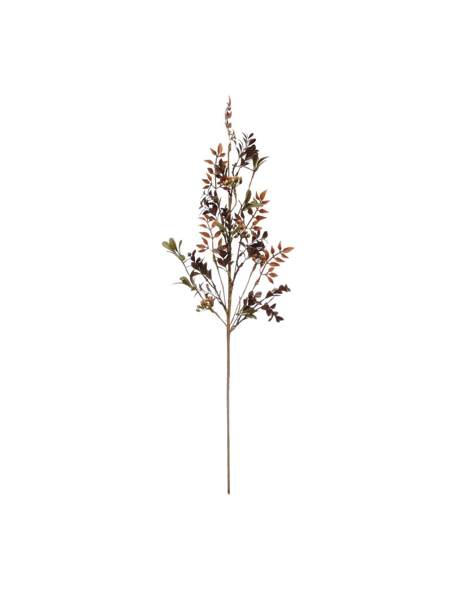 CF3584 30"H Faux Mixed Greens Stem with Berries, Brown