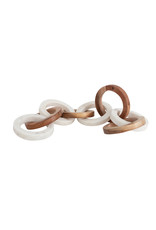 DF5716 Acacia Wood and Marble Chain with 8 Links