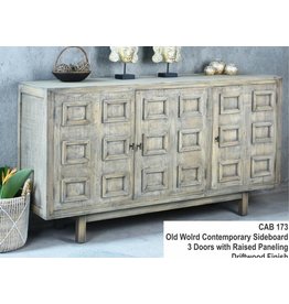 CAB173 Old World Sideboard 3Drs 72x18.1x40.1"H