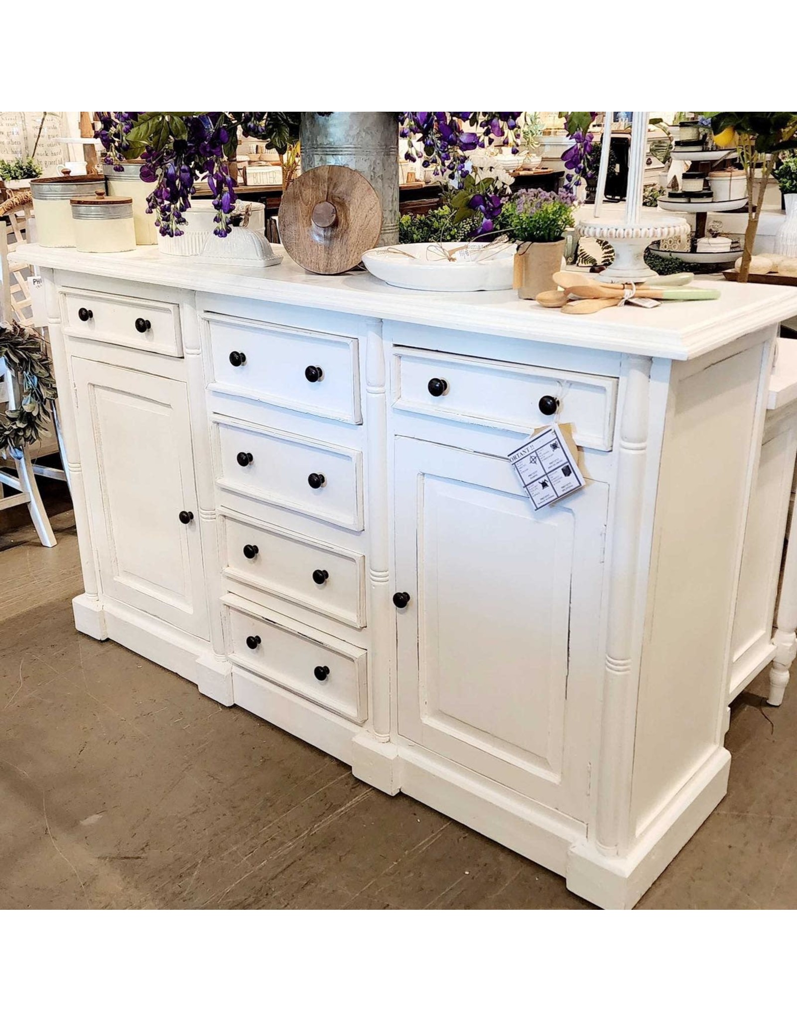CAB1700 American Credenza 2 Panel Dr 6 Drw W/RG 68.1x17.7x40.5