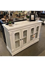 CAB1589 Glazed Credenza 4Glz Panel Doors 54.3x17.3x36.6"H