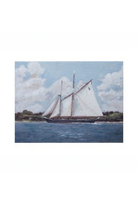 DF6250 Hand-Painted Canvas Wall Décor with Sailboat