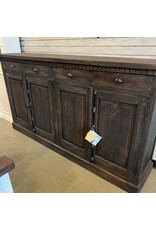 CAB282 Large Credenza 4 Drw w Bvld Pnls 4 dRw W/RG 81.8x17.7x44.8