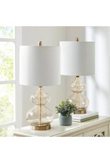 5DS153-0014_Single_2 Clear Glass Base Table Lamp Gold