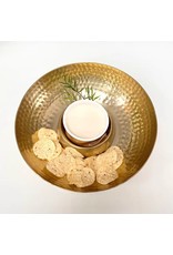 16151 Gilded Aluminum Chip and Dip Bowl
