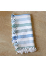 108719139 Stripe Fringe Napkin Stipe Blue