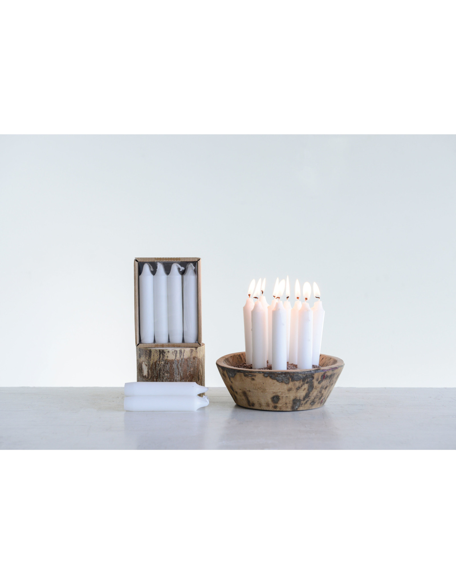 CD2013 Unscented Short Taper Candles Each