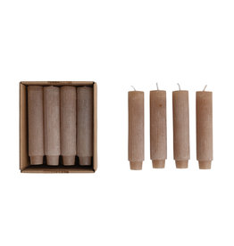 CD2082 Unscented Pleated Taper Candles , Powder Finish, Each