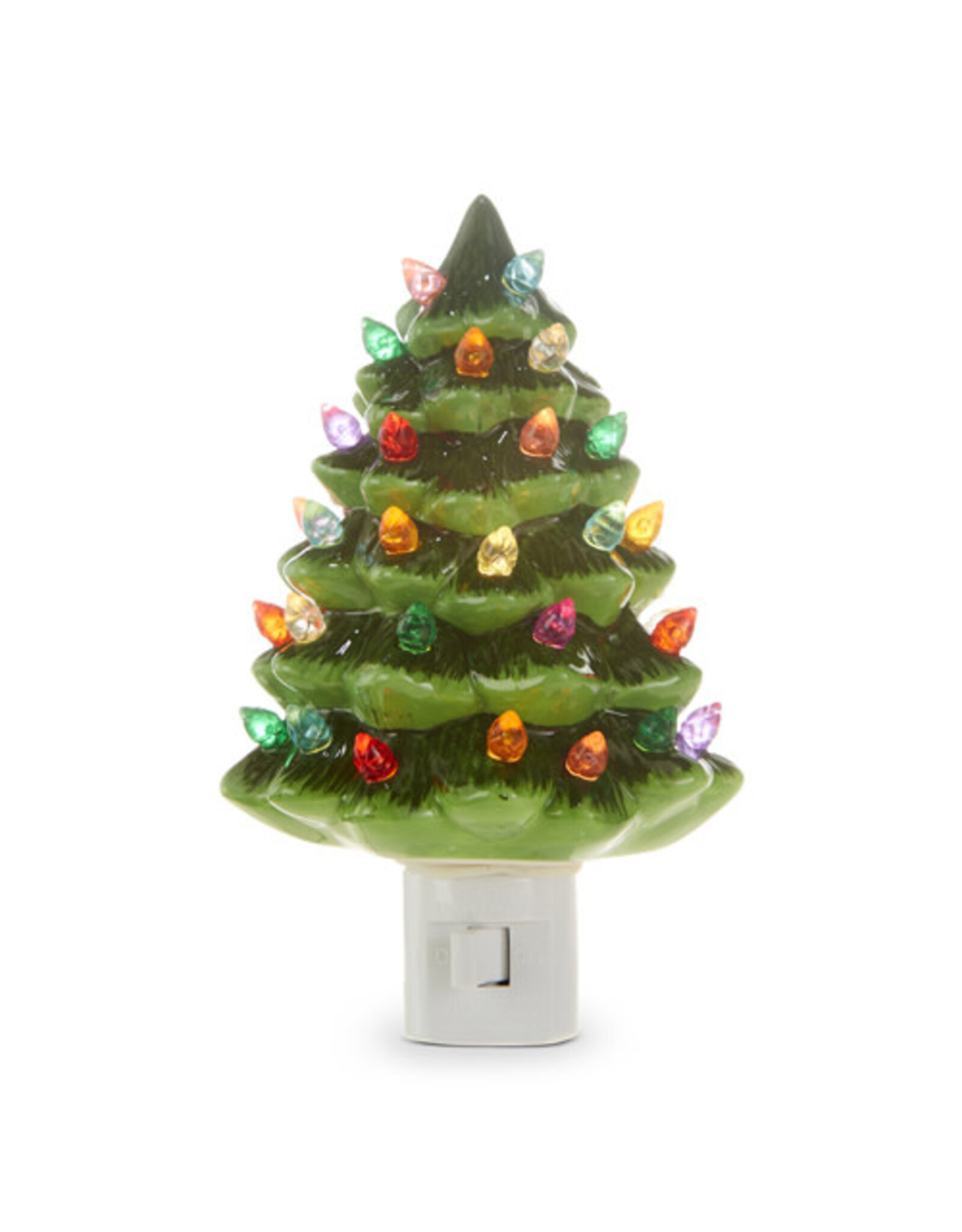 6" Vintage Green Tree Night Light 4319167