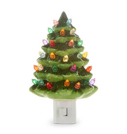6" Vintage Green Tree Night Light 4319167