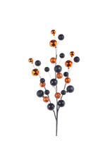 31" Orange and Black Ornament Ball Spray F4202447