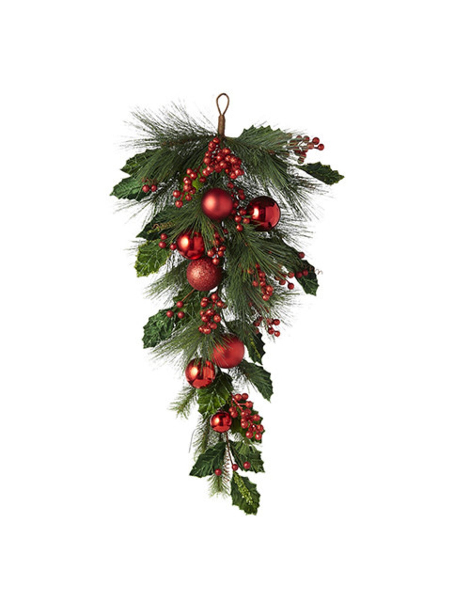 36" Mixed Greenery with Berries and Ornaments F4226018