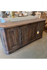 CAB161 Credenza 4 Beveled Panl Doors 77.5x19.6x36.2