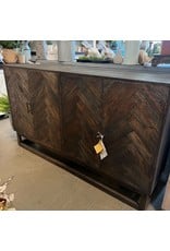 CAB274 Herringbone Credenza 4 Dr 66.1 x 15 x 38.6