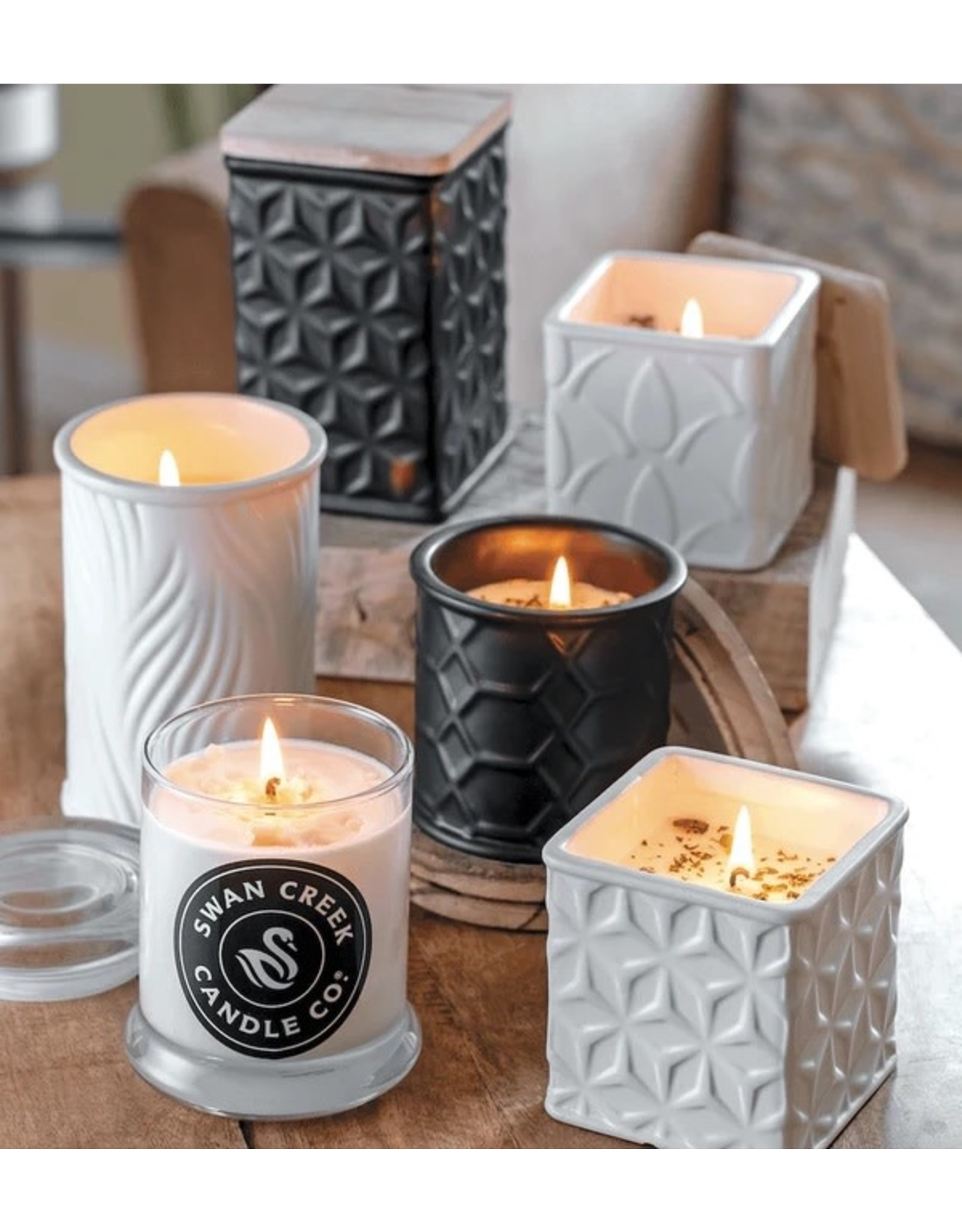 Black Tall Round Candle