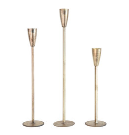 Metal Taper Holder with Antique Finish XM7304