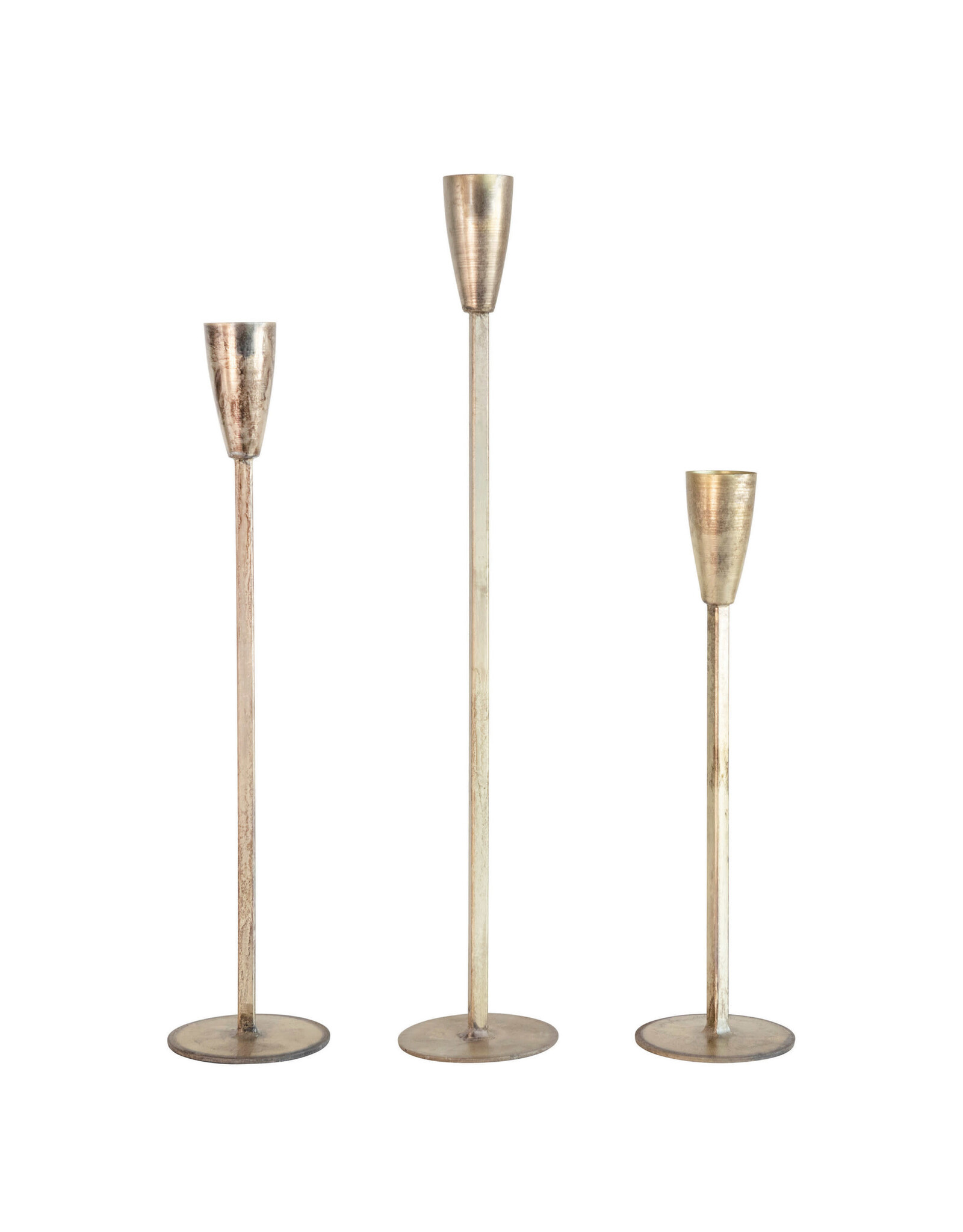 Metal Taper Holder with Antique Finish XM7304