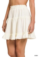 QS-1265 Ruffle Mini Skirt