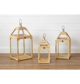 8LN699 Natural Wooden Lantern