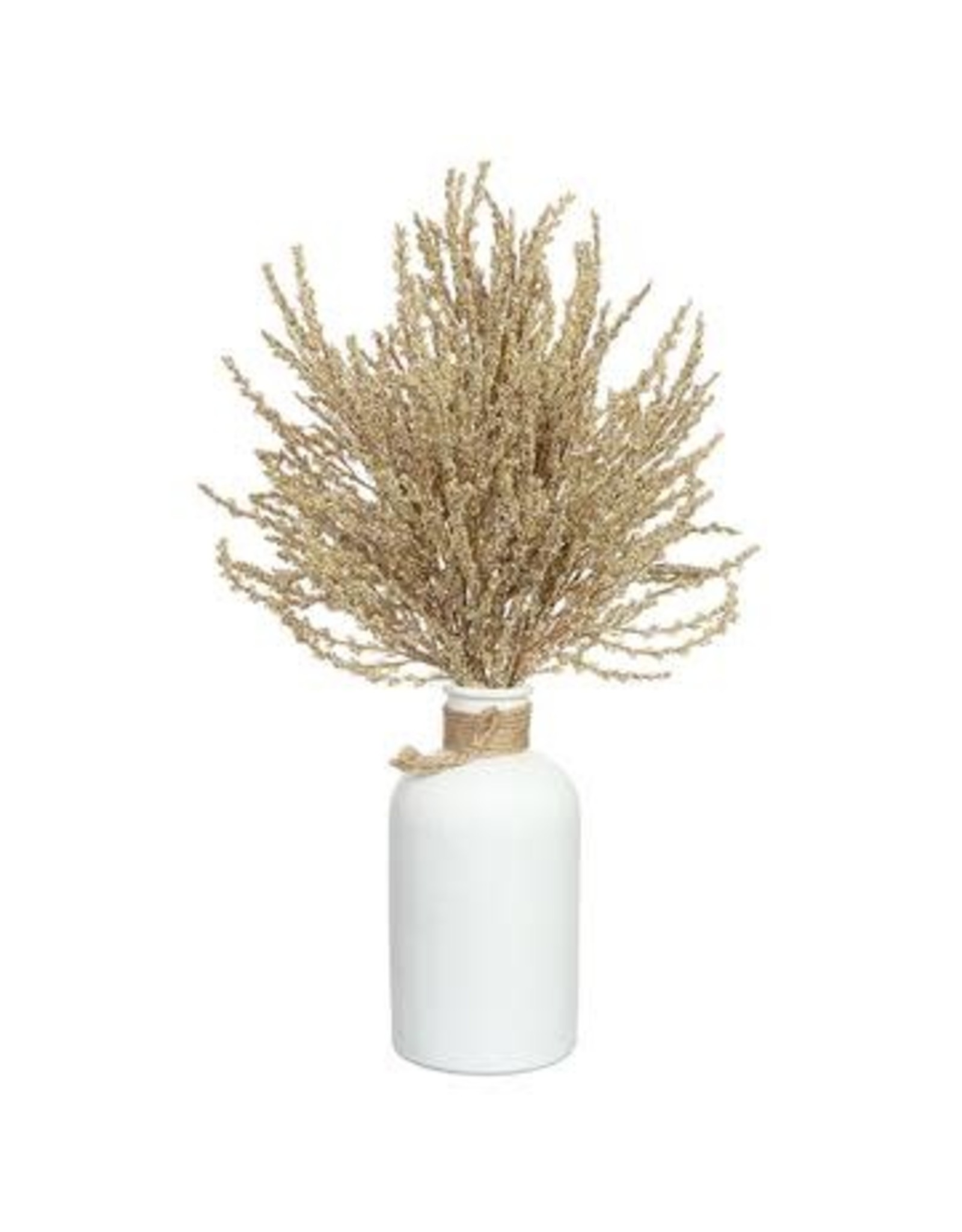 LFG244 14.5" Plume Grass in Glass Vase