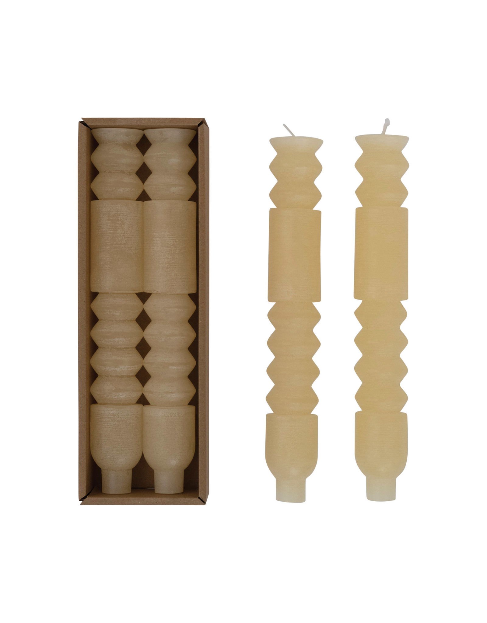 Unscented Totem Taper Candles in Box, Set of 2 CD2118