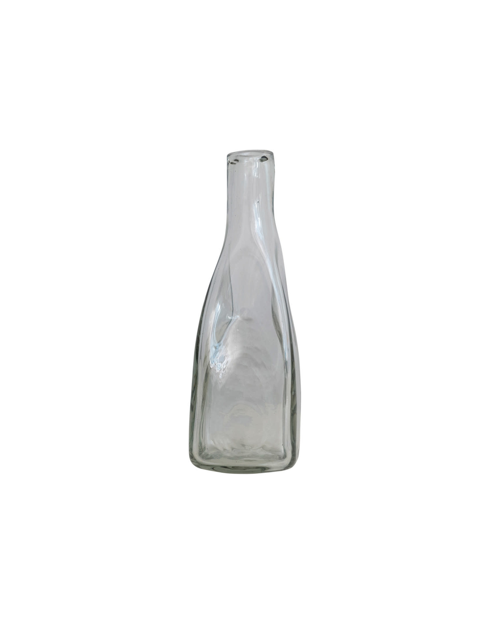 Hand-Blown Glass Organic Shaped Vase 3-1/4" Round x 9-1/2"H DF7666