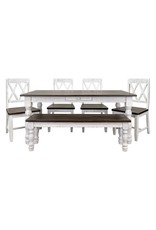 815TBL72 SIERRA WHT/BRN TOP 72" TABLE