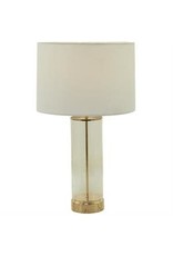 GLASS TABLE LAMP 14"W, 25"H 27048
