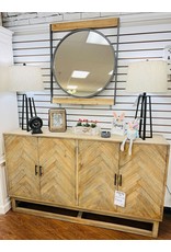 CAB274 Herringbone Credenza 4 Dr 66.1 x 15 x 38.6