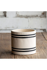 Striped Cement Planter, Medium ECC00517