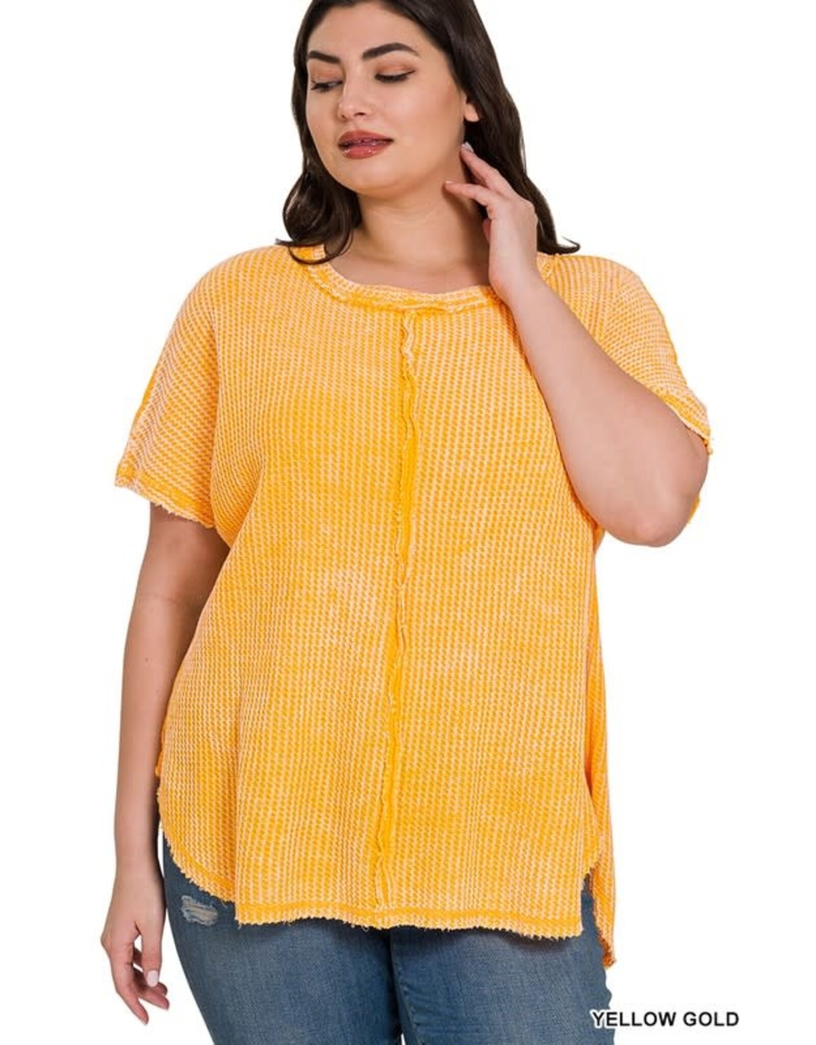 Plus Baby Waffle s/s Top CTW-3180X