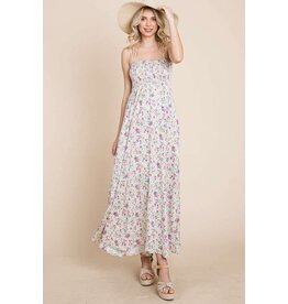 Plus Smocked Empire Maxi Dress CJD1027AXP