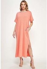 Scoop Neck Oversize T Shirt Dress CJD1553