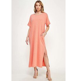 Scoop Neck Oversize T Shirt Dress CJD1553