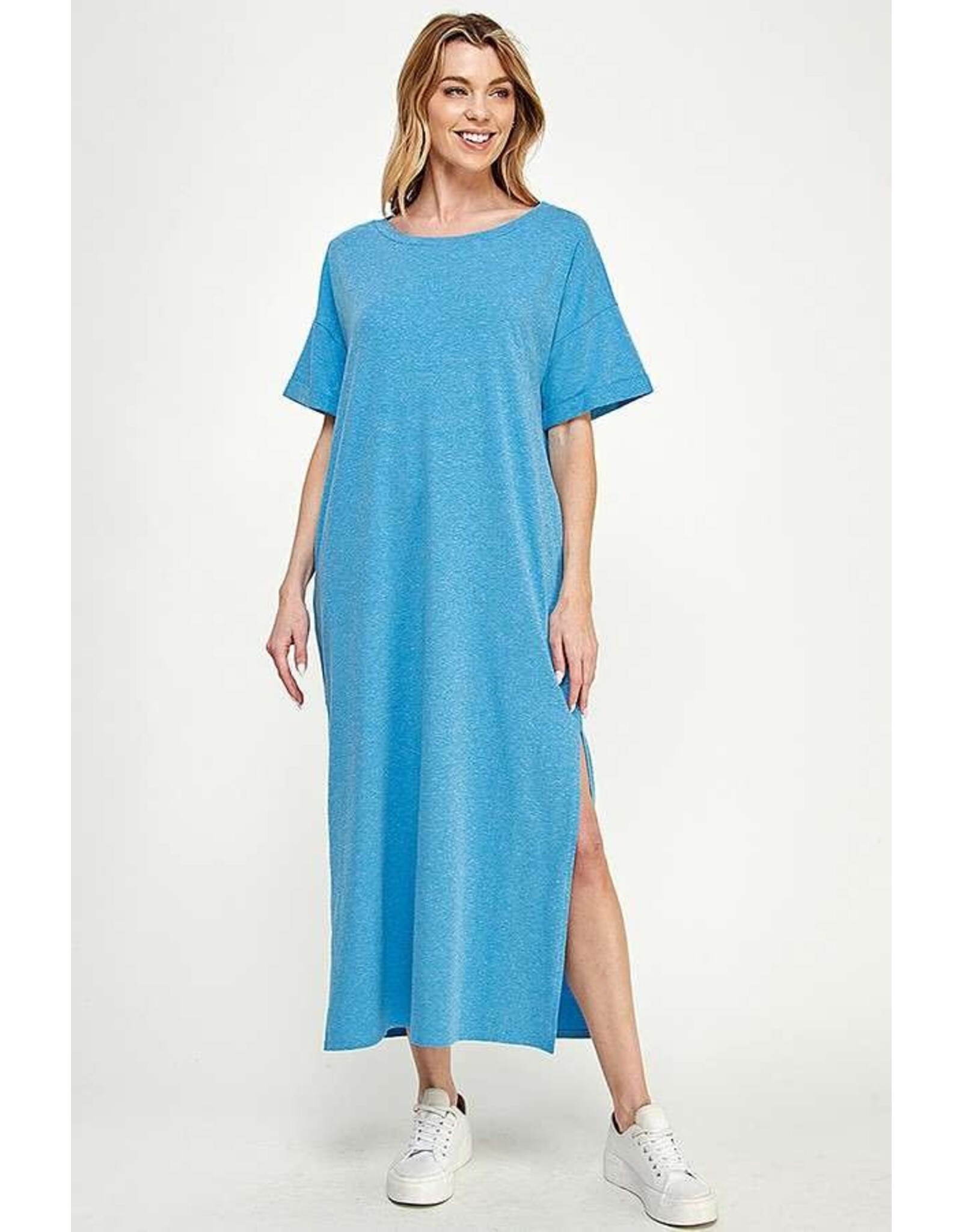 Scoop Neck Oversize T Shirt Dress CJD1553