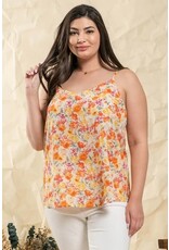 PLUS FLORAL V NECK CAMI PCR1958