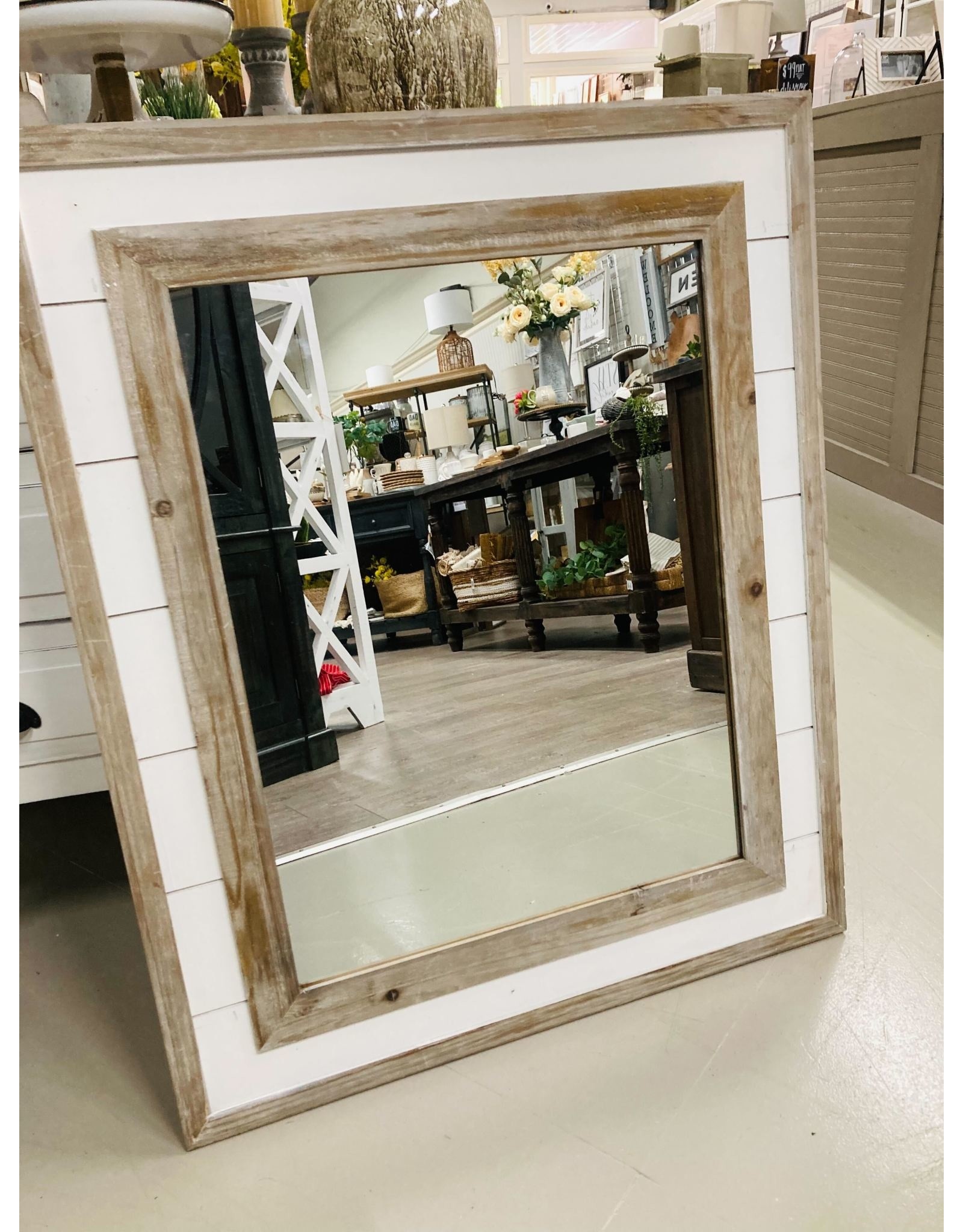 36" Wood Mirror BY1102