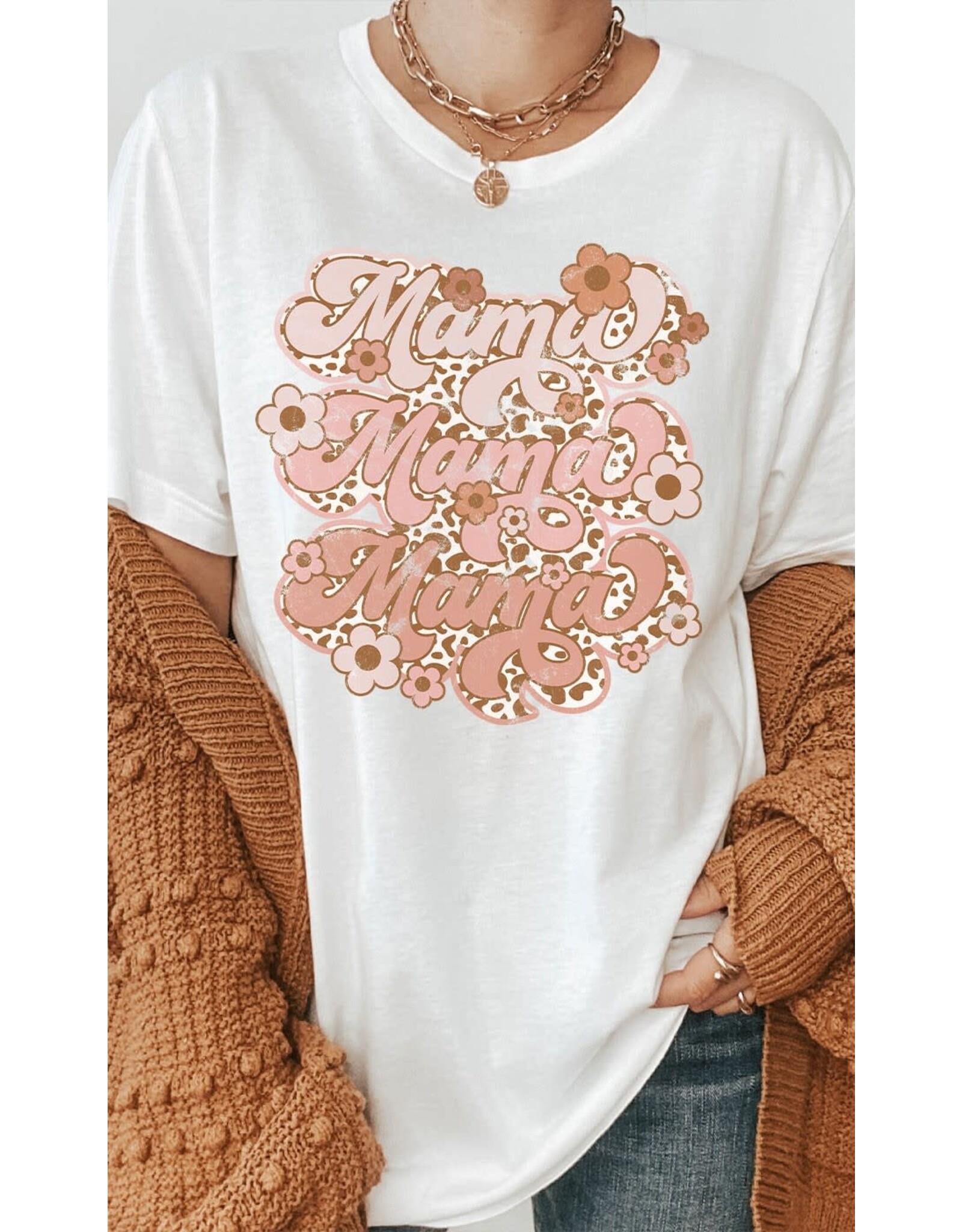 Boho Floral Mama Graphic Tee 5346U-Plus