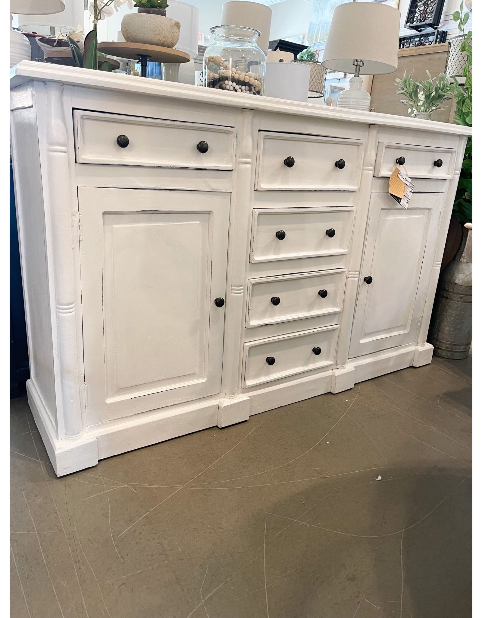 CAB1700 American Credenza 2 Panel Dr 6 Drw W/RG 68.1x17.7x40.5