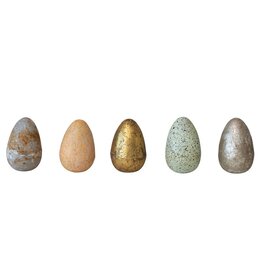 Distressed Finish Metal Egg 5 colors Each DF7667A