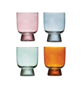 Drinking Glass  6 oz 4 colors Each DF4807A