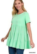 RT-3136 S/S Tiered Ruffle Tunic