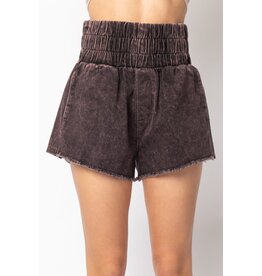 High Waist Twill Mini Shorts NP70123-1973