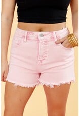 Hi Rise Fray Hem Shorts  RDS6139